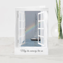 Tarjeta Arcoiris y velero por simpatía