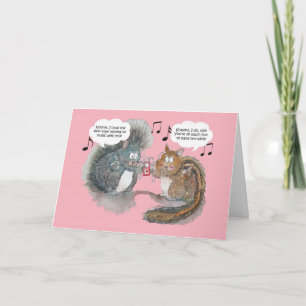 Tarjeta Ardilla acuática personalizada y Chipmunk