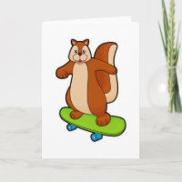 Ardilla como patinador con monopatín