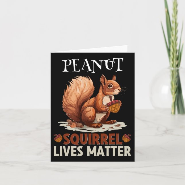 Tarjeta Ardilla De Cacahuete Lindo Vive Animal Salvaje Hom (Anverso)