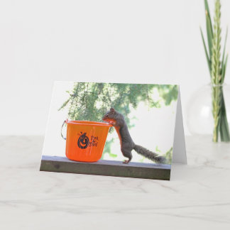 Tarjeta ardilla de Halloween