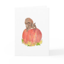 Ardilla en Calabaza Otoño
