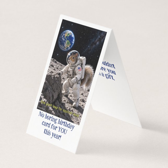 Tarjeta Ardilla en el espacio (Anverso)