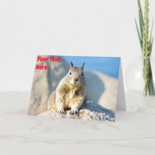Tarjeta Ardilla gris/gris personalizable