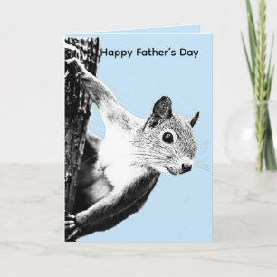 Tarjeta Ardilla traviesa editable divertido Día del Padre