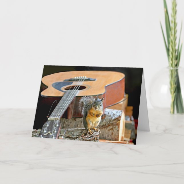 Tarjeta Ardilla y guitarra (Anverso)