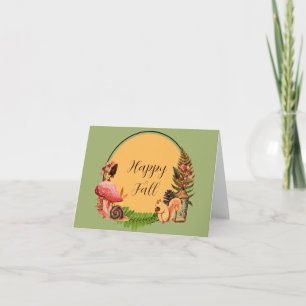 Tarjeta Ardilla y naturaleza con texto personalizable 