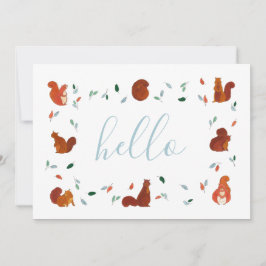 Tarjeta Ardillas de Cute