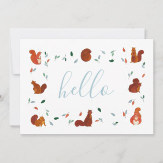 Tarjeta Ardillas de Cute