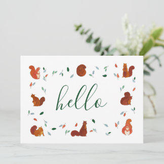 Tarjeta Ardillas de Cute