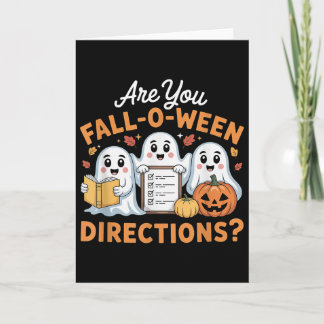 Tarjeta Are You Fall O Ween Directions Teacher Ghost Hallo