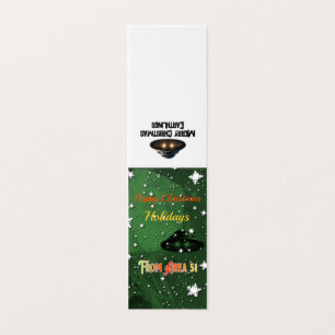 Tarjeta Área 51 Navidades saludando