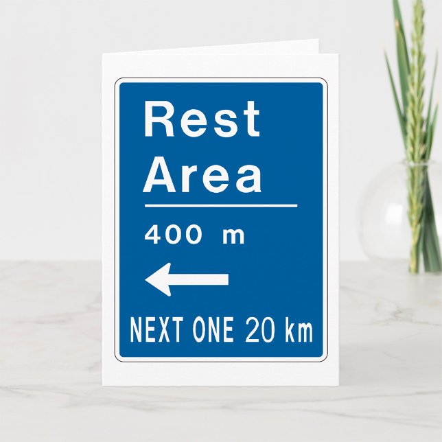 Tarjeta Área de descanso 400m Rótulo de la carretera izqui (Subido por el creador)