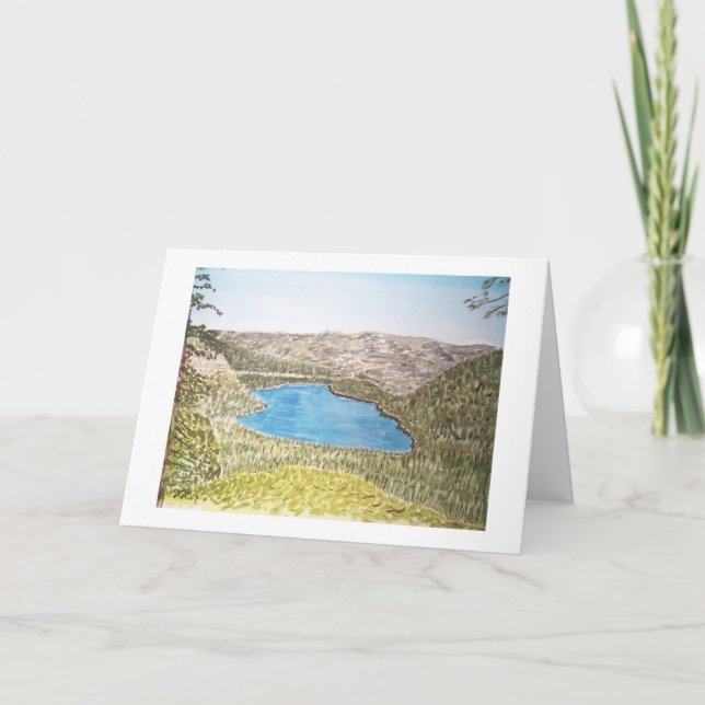 Tarjeta área del lago Tahoe. lago del donner (Anverso)