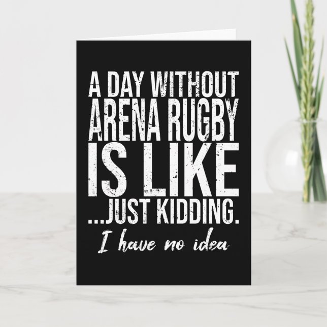 Tarjeta Arena Rugby, un divertido regalo deportivo (Anverso)