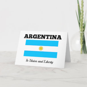 Tarjeta Argentina - Bandera y lema