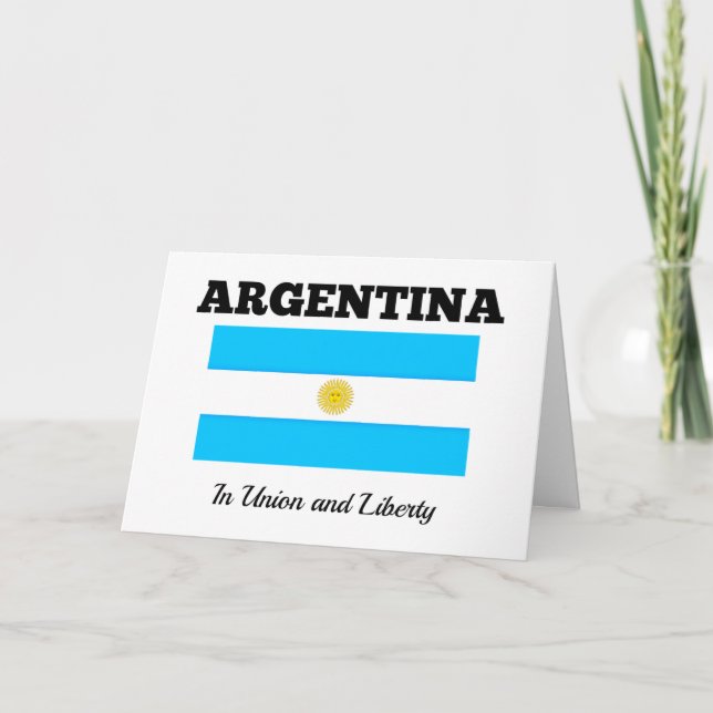 Tarjeta Argentina - Bandera y lema (Anverso)