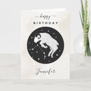 Tarjeta Aries Astrología Signo de estrella Zodiac Moda del