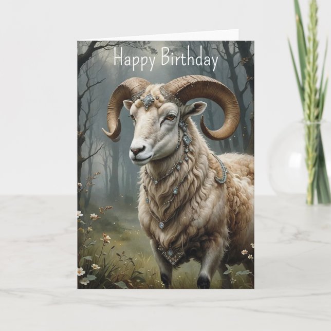 Tarjeta Aries Birthday (Anverso)
