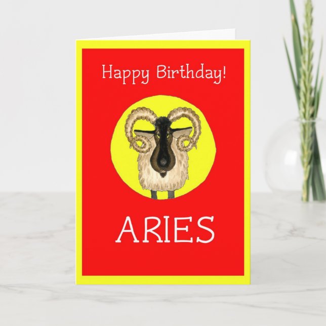 Tarjeta Aries Birthday Card (Anverso)