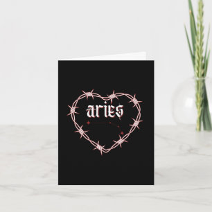 Tarjeta Aries Constellation Gothic Edgy Celestial Cumpleañ