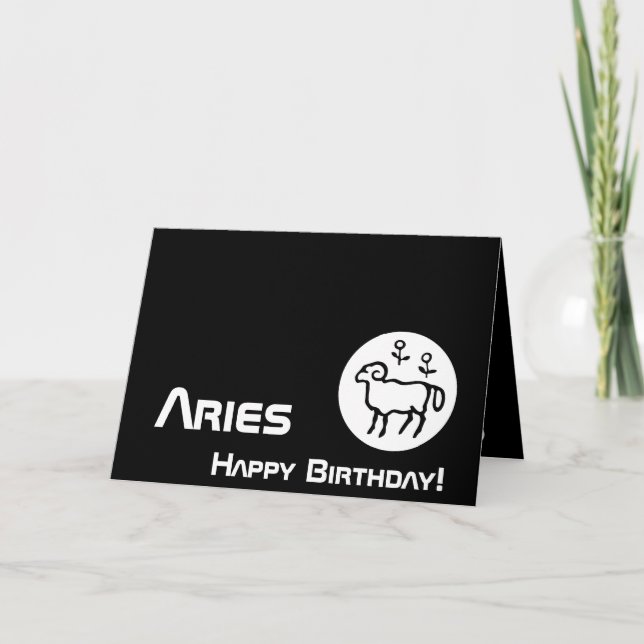 Tarjeta Aries, cumpleaños!-Personalizar (Anverso)