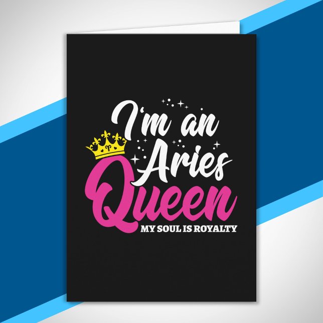 Tarjeta Aries Cumpleaños Reina Astrología Zodiac Marcha Ab (Subido por el creador)