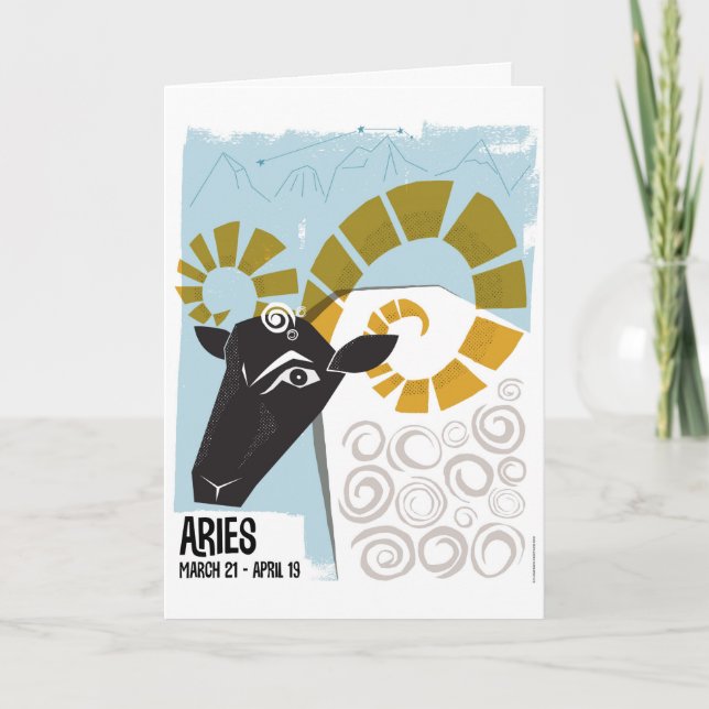 Tarjeta Aries el Ram Zodiac (Anverso)
