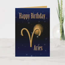 Aries Mars Happy Birthday Greet Card