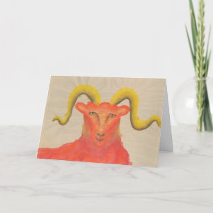 Tarjeta Aries Red Zodiac Symbol Cumpleaños