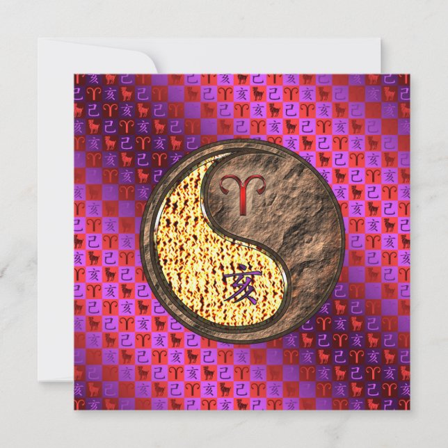 Tarjeta Aries y Earth Boar (Anverso)