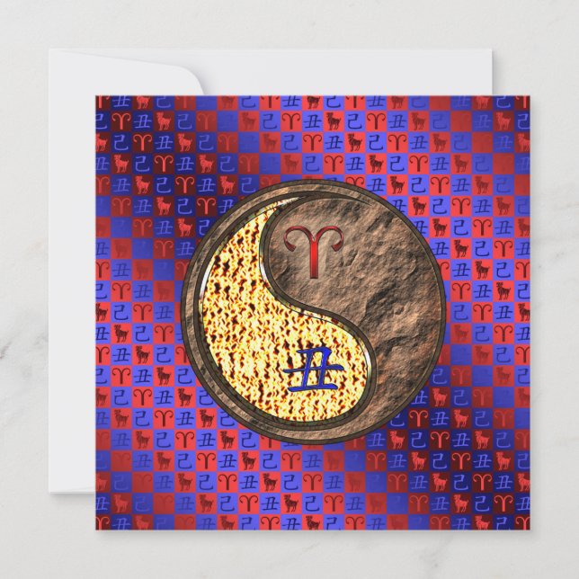 Tarjeta Aries y Earth Ox (Anverso)