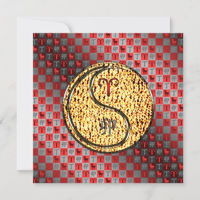 Tarjeta Aries y Fire Rabbit (Anverso)