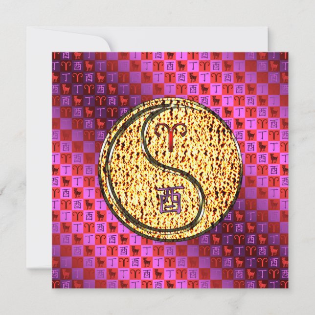 Tarjeta Aries y Fire Rooster (Anverso)