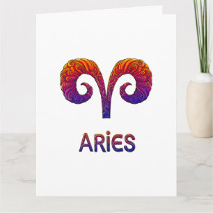 Tarjeta Aries Zodiac Sign / Zodiaco Aries