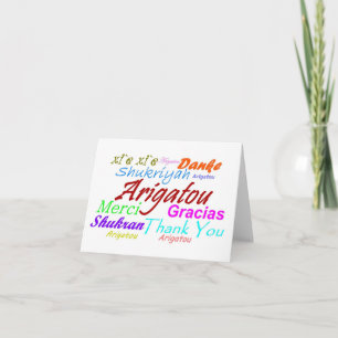 Tarjeta Arigatou-Japonesa-Gracias en 8 idiomas