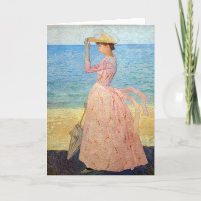 Tarjeta Aristide Maillol - Mujer con un Paraguas (Anverso)