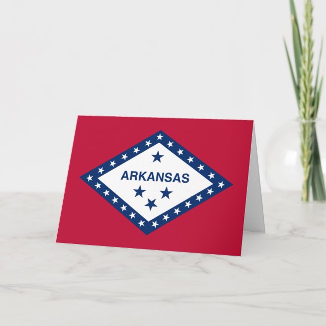 Tarjeta Arkansan Flag, Flag of Arkansas (Anverso)