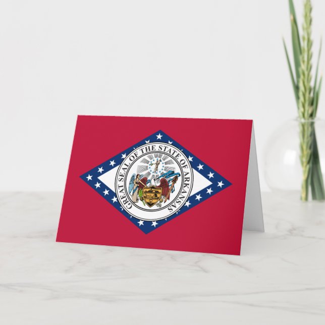 Tarjeta Arkansan Flag & Seal, Flag of Arkansas (Anverso)