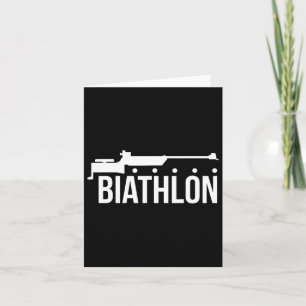 Tarjeta Arma de tiro de biatlón esquiador biatleta 