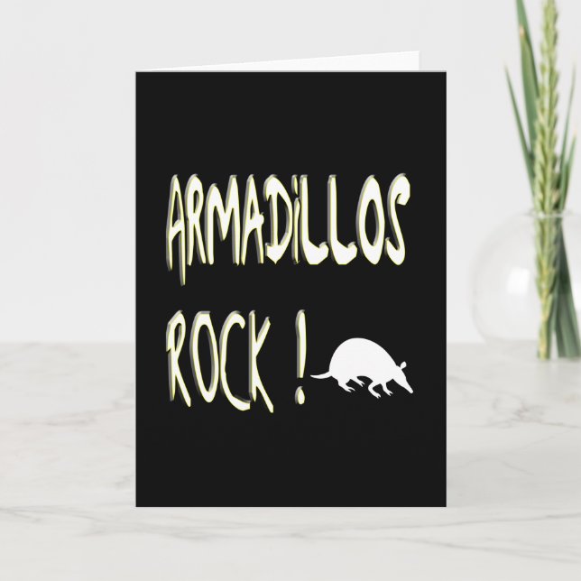 Tarjeta Armadillos Rock! Greeting Card (Anverso)