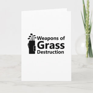 Tarjeta Armas De Destrucción De Grasas Gracioso Golf Golf 