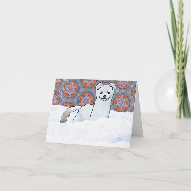 Tarjeta Armiño en la nieve (Anverso)