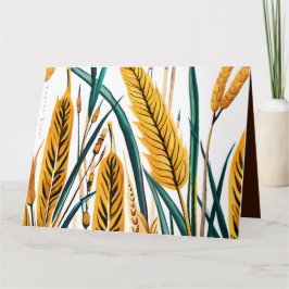 Tarjeta Armonía de cosecha: un patrón de trigo en un lienz