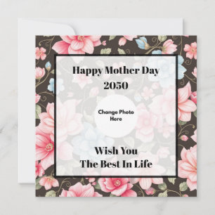 Tarjeta Armonía Floral en Pastel Marrón Delicia