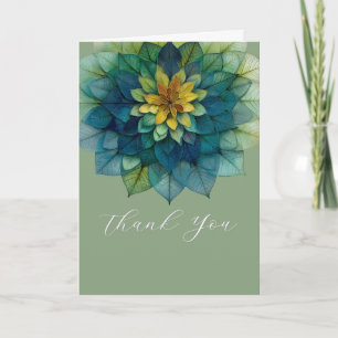 Tarjeta Armonía Verde Mandala de Hojas