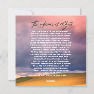 Tarjeta Armor de Dios, Efesios 6