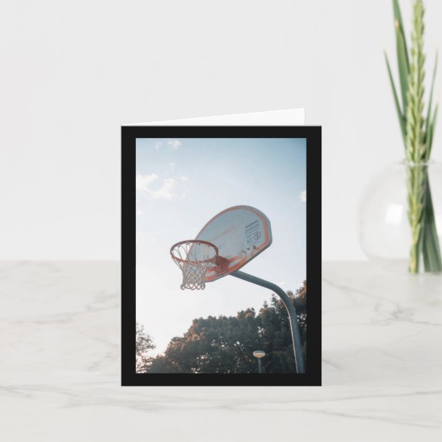 Tarjeta Aro de Baloncesto - Amanecer  (Anverso)