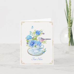 Tarjeta Aroma de flores azules