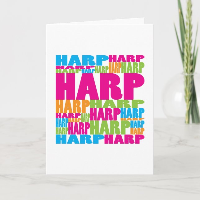 Tarjeta Arpa colorida (Anverso)